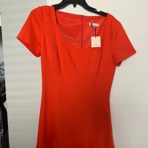 Orange Red dress Trina Turk